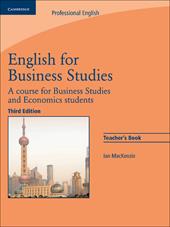 English for Business Studies. Teacher's Book