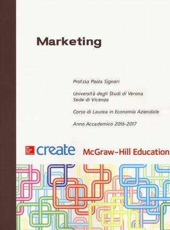 Marketing  - Libro McGraw-Hill Education 2016, Create | Libraccio.it
