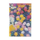 Diario taccuino a copertina rigida Paperblanks, Bianco, Midi, I Crisantemi di Monet, 12 x 18 cm