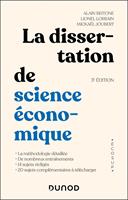   La dissertation de science &eacute;conomique - 3e &eacute;d.