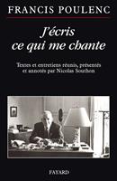   J'écris ce qui me chante