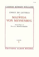 Choix de lettres à Malwida von Meysenbug