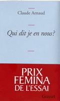   Qui dit je en nous ?