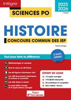   Sciences Po - Histoire - Concours commun des IEP 2025-2026 + 10 vid&eacute;os Focus