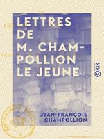   Lettres de M. Champollion le jeune - &Eacute;crites pendant son voyage en &Eacute;gypte, en 1828 et 1829