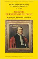   Histoire de l&rsquo;histoire du droit