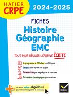   Hatier CRPE - Fiches d'Histoire géographie EMC - Epreuve écrite - Valable concours 2026