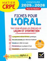   Hatier CRPE - Fiches pour l'&eacute;preuve orale de le&ccedil;on et d'entretien - 2025/2026