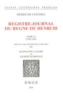 Registre-journal du règne de Henri III,
