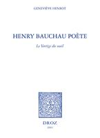   Henry Bauchau poète : le vertige du seuil