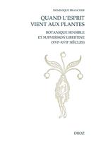   Quand l'esprit vient aux plantes