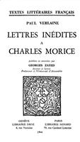 Lettres inédites à Charles Morice
