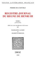 Registre-journal du règne de Henri III