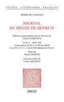   Journal du règne de Henri IV. Tome V : 1604-1606