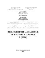   Bibliographie analytique de l’Afrique antique L (2016)