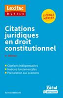 Citations juridiques en droit constitutionnel - Licence, Master