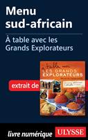   Menu sud-africain - A table avec les Grands Explorateurs