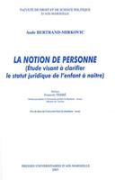   La notion de personne