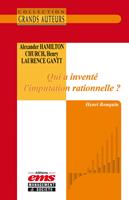   Alexander Hamilton Church et Henry Laurence Gantt - Qui a inventé l’imputation rationnelle ?