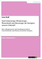 Sind Solarenergie, Windenergie, Wasserkraft und Bioenergie die Energien unserer Zukunft?