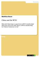   China and the WTO
