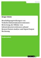   Besch&auml;ftigungswirkungen von Verkehrs-Infrastrukturinvestitionen - Bewertung der Effekte von Infrastrukturinvestitionen anhand Kosten-Nutzen Analyse und Input-Output Rechnung
