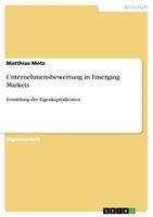   Unternehmensbewertung in Emerging Markets