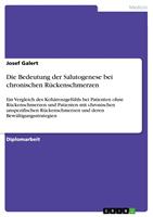   Die Bedeutung der Salutogenese bei chronischen Rückenschmerzen