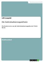   Die Individualisierungsdebatte