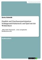   Dualit&auml;t und Zuschauerpartizipation: Schlingensiefs Koketterie und Spiel mit der Wirklichkeit