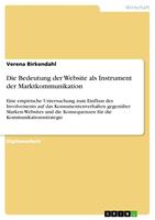   Die Bedeutung der Website als Instrument der Marktkommunikation