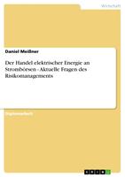   Der Handel elektrischer Energie an Stromb&ouml;rsen - Aktuelle Fragen des Risikomanagements