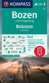 Carta escursionistica n. 54. Bolzano e dintorni. Ediz. multilingue