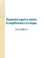   Decreto semplificazioni