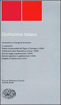Costituzione italiana  - Libro Einaudi 2001, Piccola biblioteca Einaudi. Nuova serie | Libraccio.it