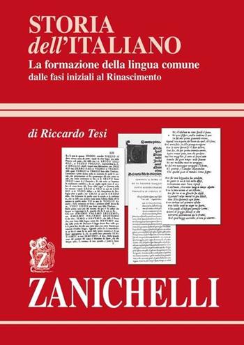 Storia dell'italiano. La formazione della lingua comune - Riccardo Tesi - Libro Zanichelli 2007 | Libraccio.it