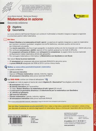 Matematica in azione. Tomi E-F:Algebra-Geometria. Con espansione online. Vol. 3 - Anna Maria Arpinati, Mariarosa Musiani - Libro Zanichelli 2011 | Libraccio.it