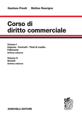 Diritto commerciale - Gaetano Presti, Matteo Rescigno - Libro Zanichelli 2015 | Libraccio.it
