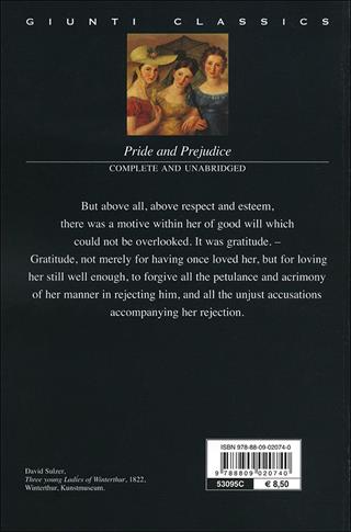 Pride and prejudice - Jane Austen - Libro Giunti Editore 2003, Giunti classics | Libraccio.it