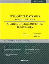 Giornale di psicologia dello sviluppo. Giugno-Settembre 2011. Ediz. italiana e inglese. Vol. 99