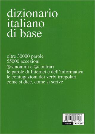 Dizionario italiano di base  - Libro Giunti Editore 2011, Dizionari e repertori | Libraccio.it