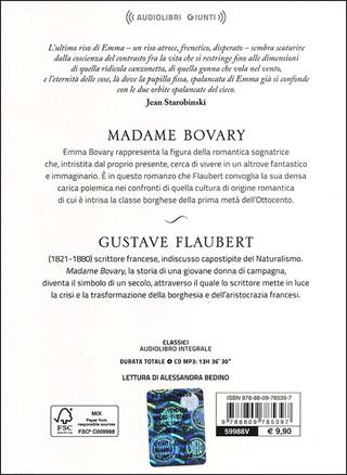 Madame Bovary letto da Alessandra Bedino. Audiolibro. CD Audio formato MP3 - Gustave Flaubert - Libro Giunti Editore 2013, Audiolibri | Libraccio.it