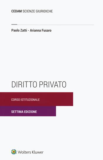 Diritto privato. Corso istituzionale - Arianna Fusaro, Paolo Zatti - Libro CEDAM 2020 | Libraccio.it