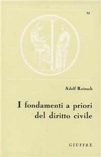 I fondamenti a priori del diritto civile - Adolf Reinach - Libro Giuffrè 1990, Civiltà del diritto | Libraccio.it