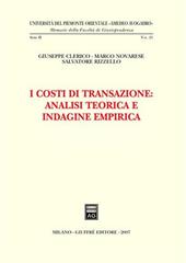 I costi di transazione: analisi teorica e indagine empirica