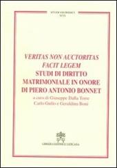 Veritas non auctoritas facit legem studi di diritto matrimoniale in onore di Pietro Antonio Bonnet