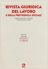 Rivista giuridica del lavoro e della previdenza sociale (2018). Vol. 1