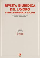 Rivista giuridica del lavoro e della previdenza sociale (2018). Vol. 3: (Luglio-Settembre).