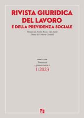 Rivista giuridica del lavoro e della previdenza sociale (2023). Vol. 1