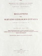 Primi programmi per la carta geologica d'Italia. Verbali delle adunanze del Regio comitato geologico d'Italia negli anni 1868-1877